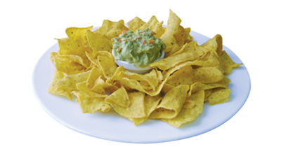 Nachos acompañados de Guacamole